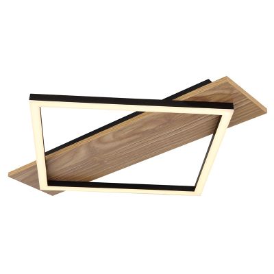 Schwarze design Deckenleuchte Metall, Beniamino, 18W, 3000K LED