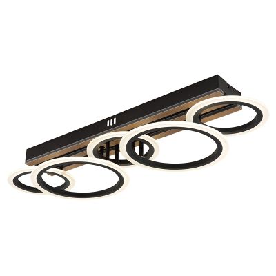 Schwarze design Deckenleuchte Metall, Benedicte, 34W, White Switch LED