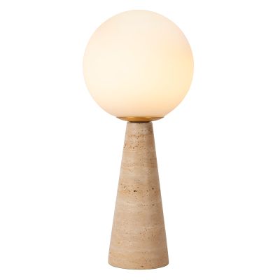 Taupe Tischleuchte Modern, Evin, mit Schalter