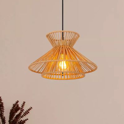 Rattan Pendelleuchte Braun, Tasman