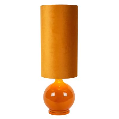 Gelbe Stehlampe Retro, Esterad, mit Schalter