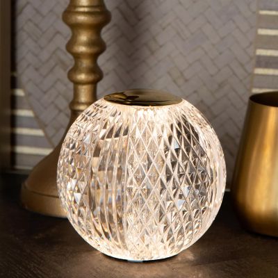 Transparente Tischleuchte Modern, Cintra, 1,5W, 2700K LED, 3-stufig dimmbar