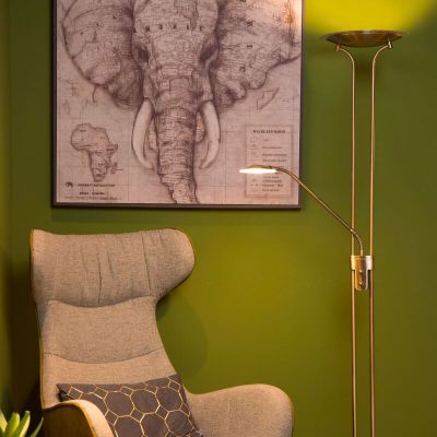 Bronze Leselampe Stehlampe Modern, Champion, 20W, 3000K LED, mit Schalter