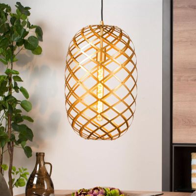 Goldene Pendelleuchte Modern, Wolfram
