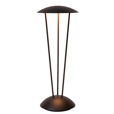 Schwarze aufladbare Außen Tischlampe Modern, Renee, 2,2W, 2700K LED, IP54, mit Touch-Dimmer