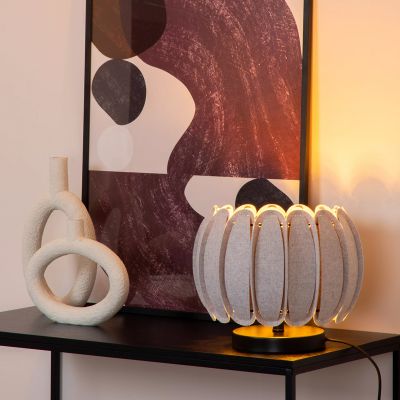 Graue Tischleuchte Modern, Spencer, mit Schalter