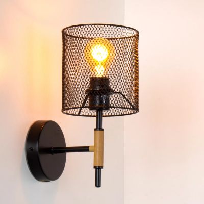 Braune Wandleuchte Vintage, Baskett