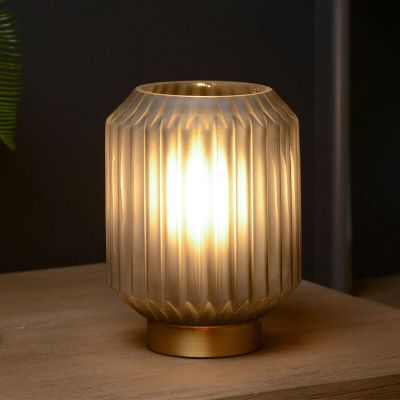 Goldene Tischleuchte Antik, Sueno, mit Schalter