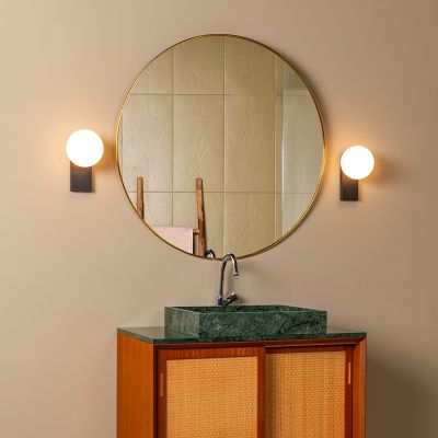 Schwarze Wandleuchte Badezimmer Modern, Tassa, 10W, 3000K LED, IP44