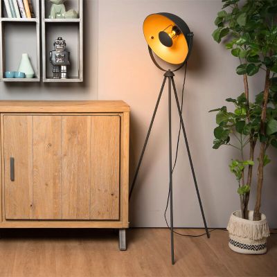 Goldene Stativlampe Modern, Alvaro, mit Schalter