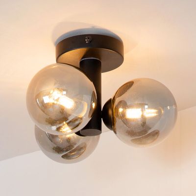 Schwarze Badezimmer Deckenleuchte Modern, Trudy, IP44