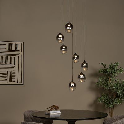 Graue Pendelleuchte Modern, Tamino, 7W, 3000K LED