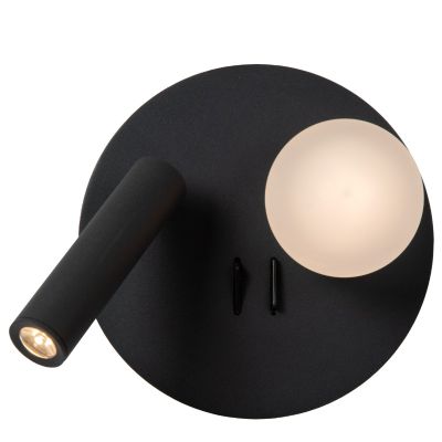 Schwarze Bettlampe Modern, Matiz, 3,5W, 3000K LED, mit Schalter