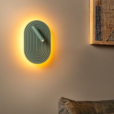 Grüne Wandleuchte Modern, Carmino, 9,8W, 2700K LED, mit Schalter
