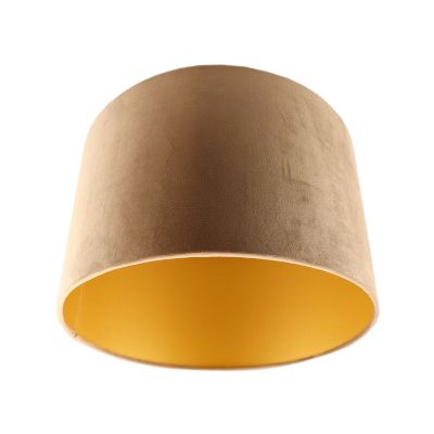 Taupe Lampenschirm Madelyn, Stoff, modern