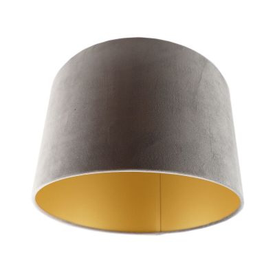 Graue Lampenschirm Madelyn, Stoff, modern