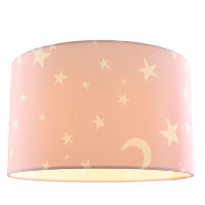 Stoff Kinder Deckenleuchte Pink, Stars