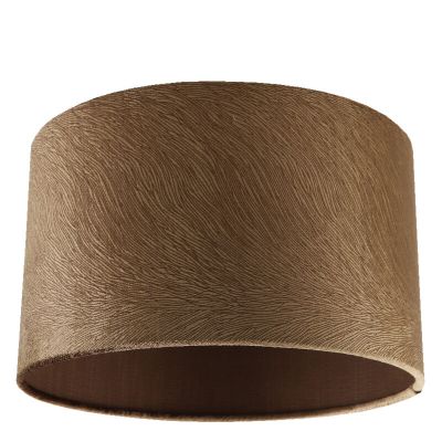 30 cm Samt Lampenschirm Braun, Rody