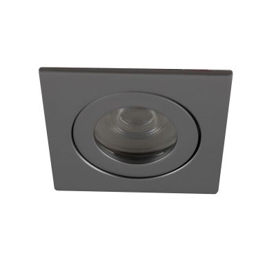 Silberne moderne Badezimmer Einbaustrahler Aluminium, Dorx, IP44