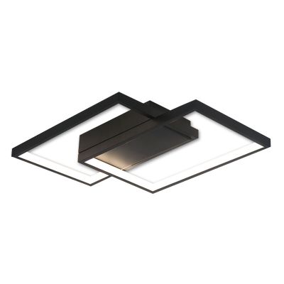 Aluminium Deckenlampe Schwarz, Kimber, 45W, warm- bis kaltweiß einstellbare LED, mit Fernbedienung