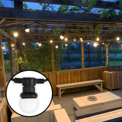 60m Lichterkette mit 60 weißen Lampen