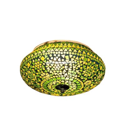 Grüne Mosaik Deckenlampe Orientalisch, Mimoun