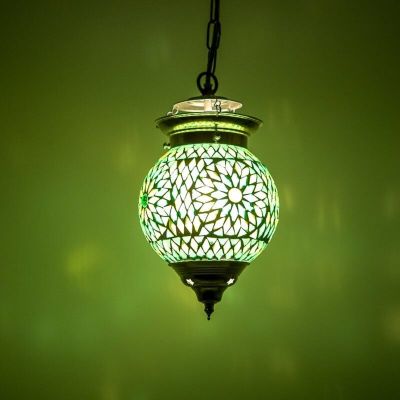 Grüne Mosaik Pendelleuchte Orientalisch, Nisrin