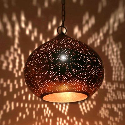 Goldene Pendelleuchte Orientalisch, Noah