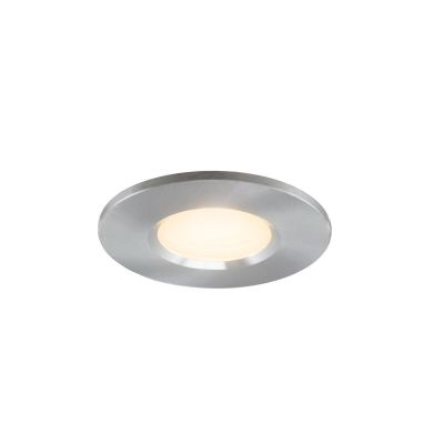 Silberne Mini Einbaustrahler Aluminium, Philomena, 1,5W, 2700K LED, IP44