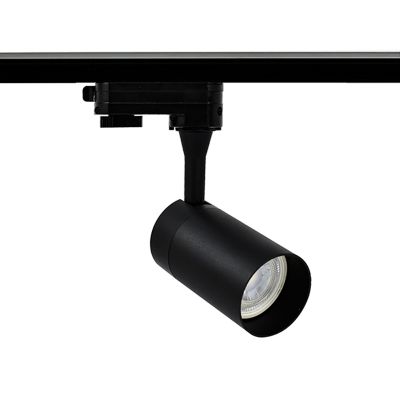 Schwarzer 3-Phasen-Schienenstrahler Ylva, Pro