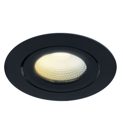 Schwarze Einbaustrahler Aluminium, Wimke, 5W, dim to warm LED, IP44