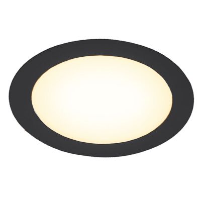 Schwarze Downlight Aluminium, Umbriel, 9W, 3000K LED, IP44