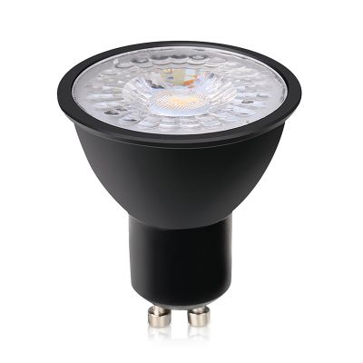 Dimmbare GU10 LED-Lampe Antonie, Schwarz, 7W, 4000K