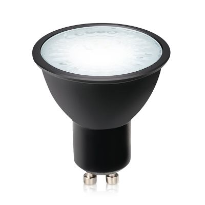 Dimmbare GU10 LED-Lampe Antonie, Schwarz, 7W, 4000K