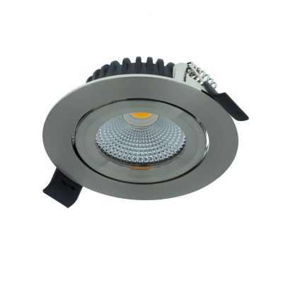 Silberne Downlight Aluminium, Wimke, 5W, 3000K LED, IP44