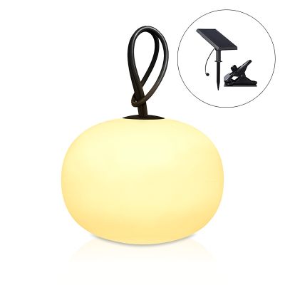 Weiße Solar Pendelleuchte Kunststoff, Pien, 1W, 2700K LED, IP54