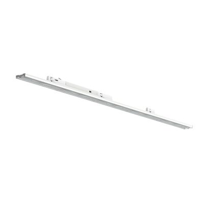 Weiße 3-Phasen-Schienenleuchte Tora, 40 W/45 W/50 W/55 W, weißer Schalter, 150 cm, Pro