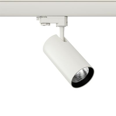 Weißer 3-Phasen-LED-Schienenstrahler Esmiralda, 30W, 4000K, Pro