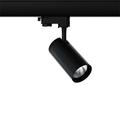 Schwarzer 3-Phasen-LED-Schienenstrahler Esmiralda, 30W, 3000K, Pro