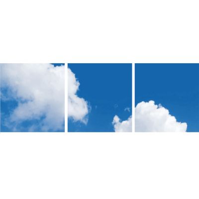 Fotodruck Wolke - Set aus 3 Acrylplatten mit Aufdruck, für 60x60 cm LED-Panels