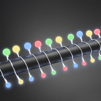16m LED Weihnachtsbeleuchtung draußen, 80 farbige Balllichter