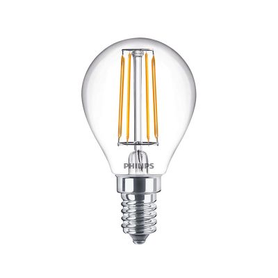 Dimmbare Philips E14 LED-Filament Lampe 4,5W, 2700K
