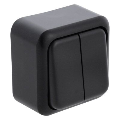 Q-Link Aufputz-Schalterserie, schwarz