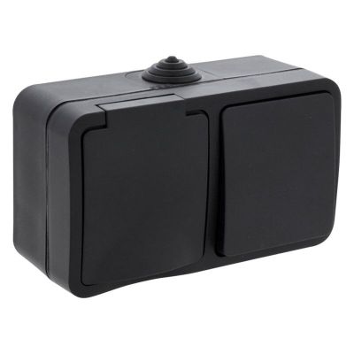 Q-Link Kombinationsbuchse und Schalter, spritzwassergeschützte Schaltererdung