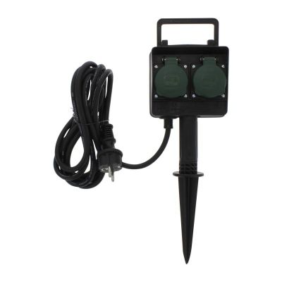 Exin 2-Wege-Steckdose mit Sicherheitserde, 3 m