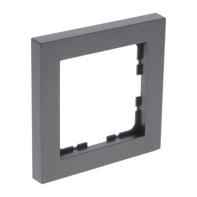 Q-Link S-Line Abdeckrahmen 1-fach, schwarz / anthrazit