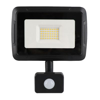 Schwarze Scheinwerfer mit Sensor Aluminium, Miro, 30W, 3000K LED, IP65