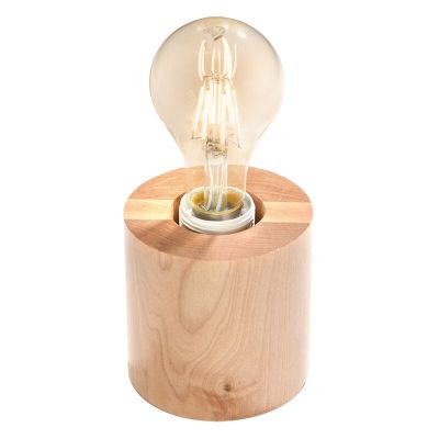Holz Tischleuchte Braun, Anela