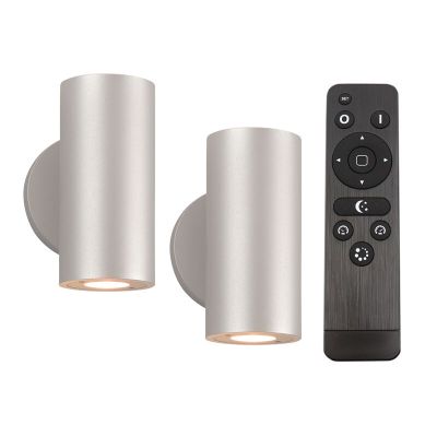 2 up down Außenleuchten Salar, 12V, inkl. Anschlussset und Fernbedienung