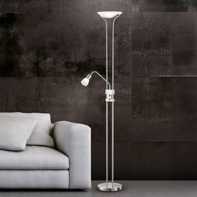 Nickel Stehlampe Antik, Selin, 4,5W, 3000K LED, mit Schalter
